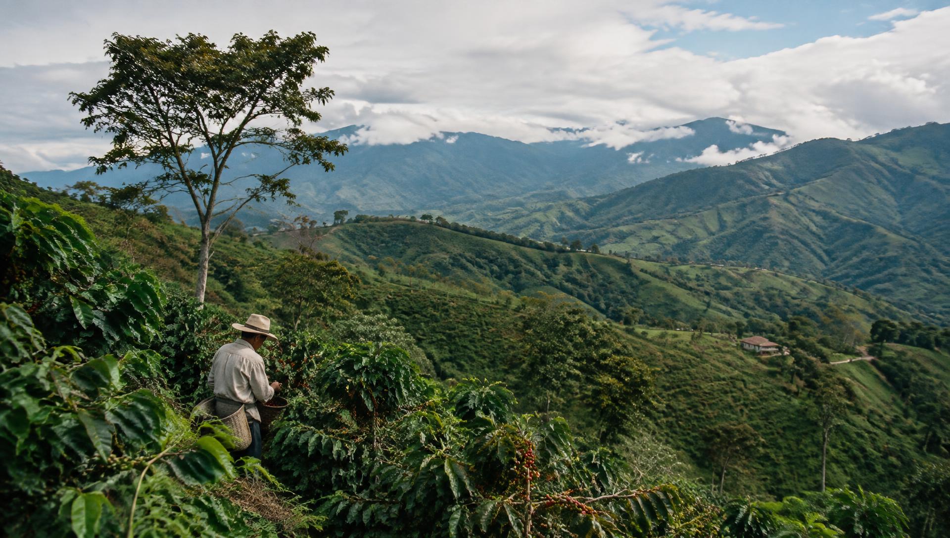Andean coffee slopes near Roldanillo